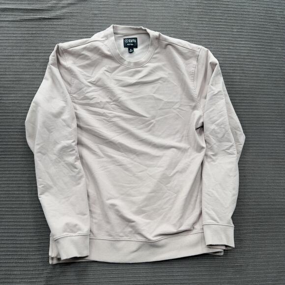 Cuts Split-Hem Sweater Mens Medium Pink Hyperloop Crewneck Pullover Casual - Picture 1 of 9
